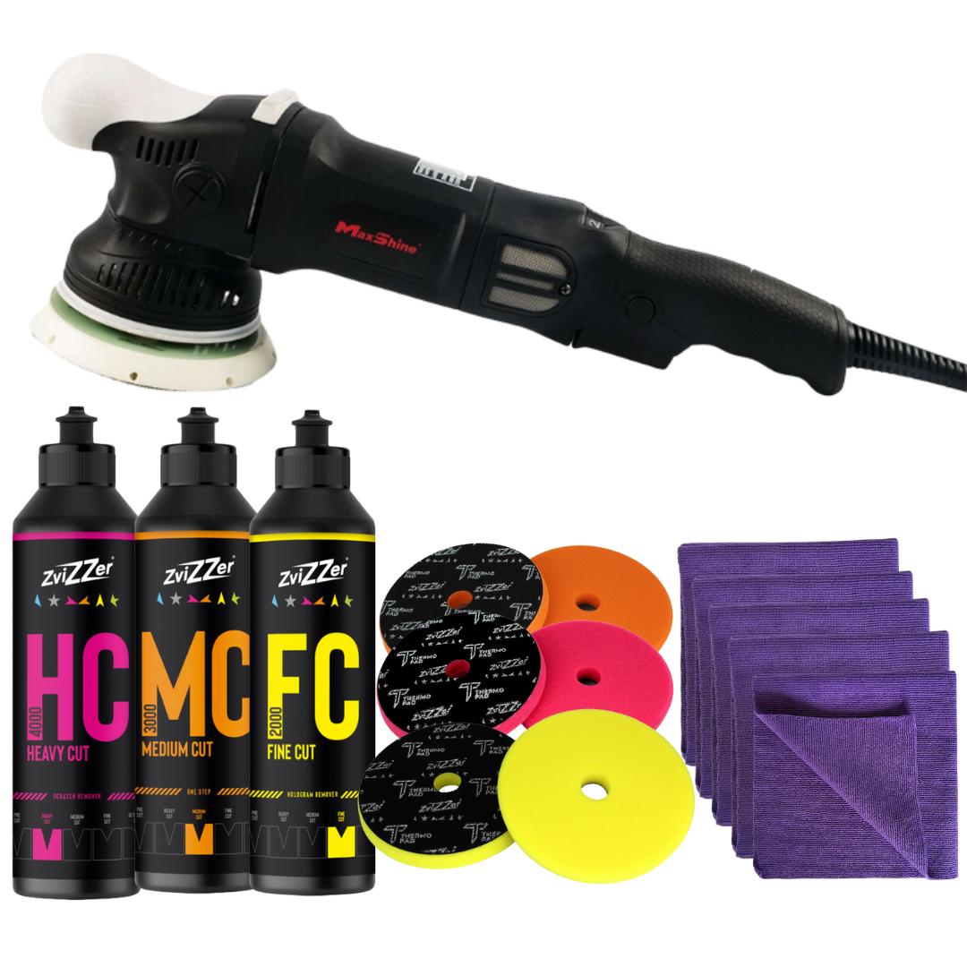 Komplet poleringspakke inkl. polermaskine - Maxshine & Zvizzer