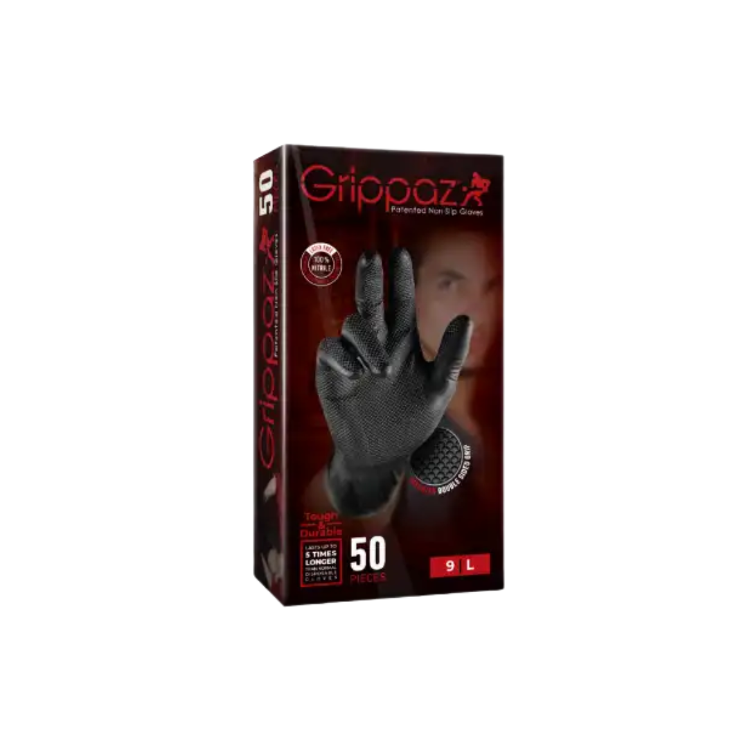 Grippaz Nitril handsker til bilpleje 50 stk.