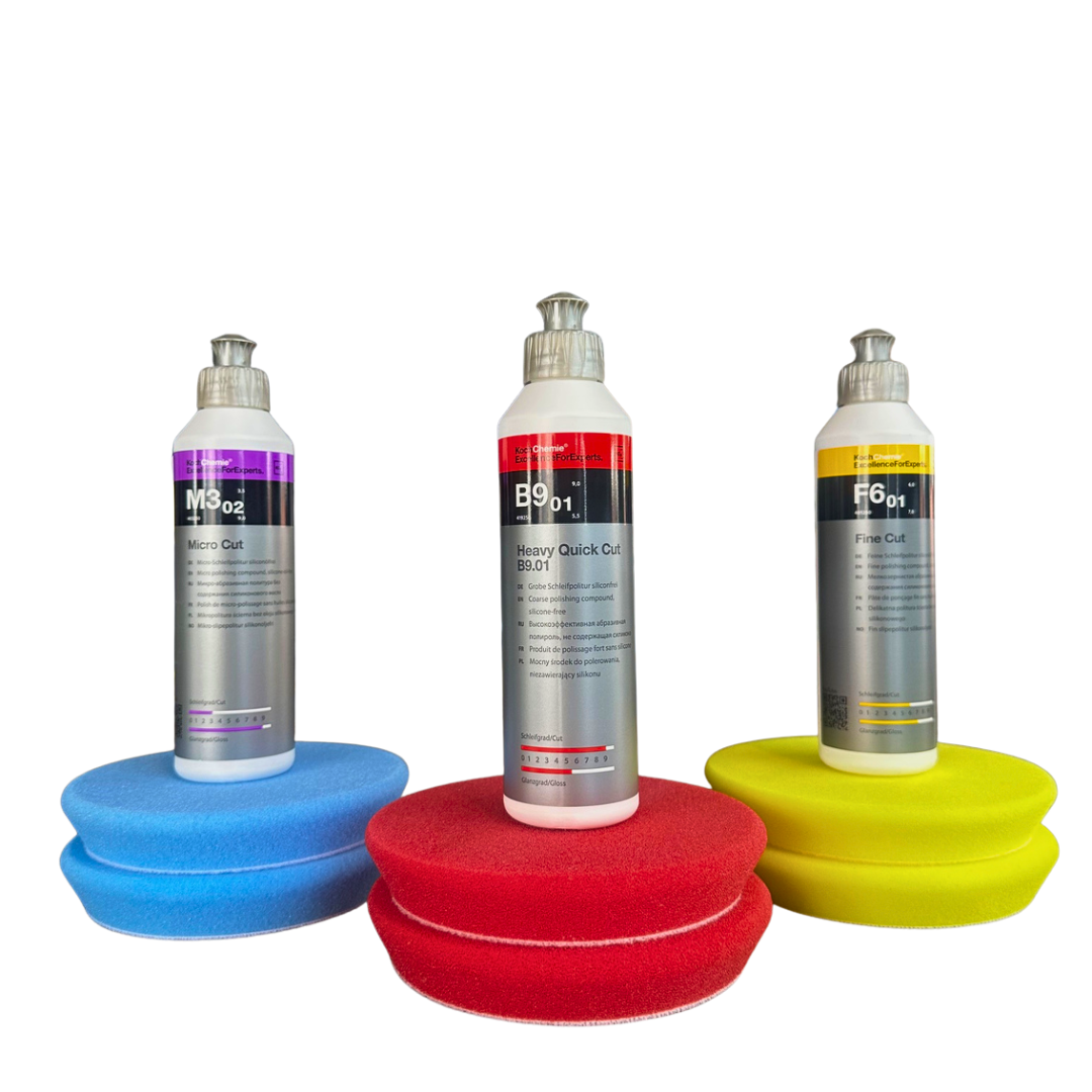 Koch Chemie Poleringspakke - Grov, mellem & fin