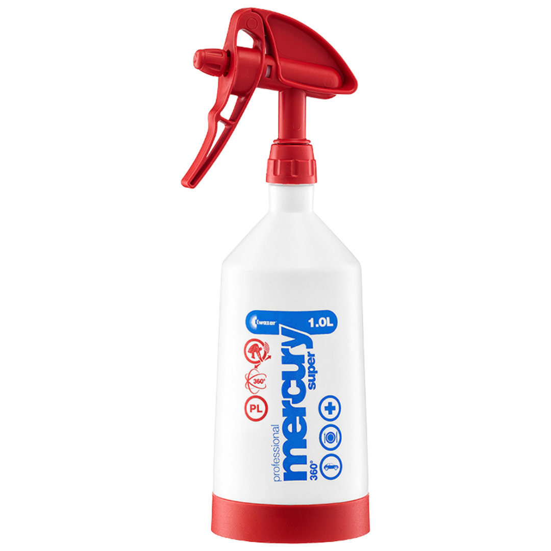 Kwazar Mercury Super 360 Pro+ - 1 liters Sprayflaske Rød