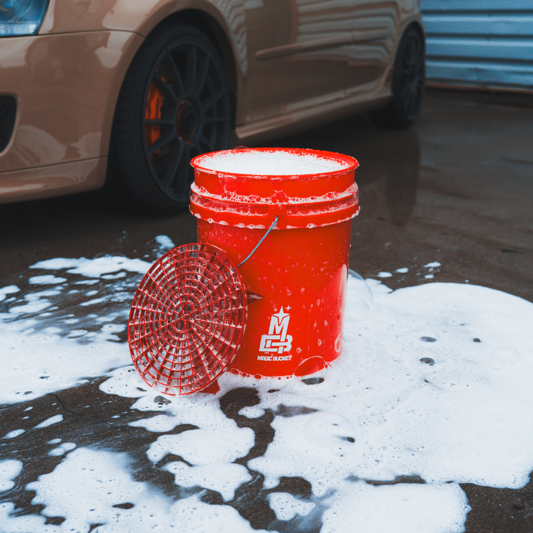 Magic Bucket rød - Vaskespand inkl. Grit Guard