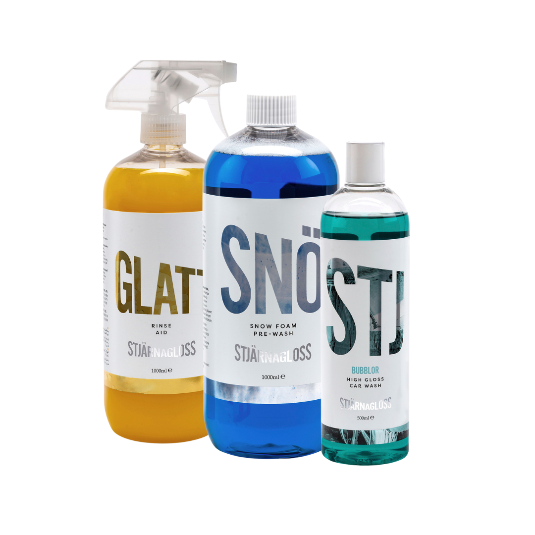 Stjärnagloss Trio Bundle - Forvask, Autoshampoo & skylleforsegler pakke