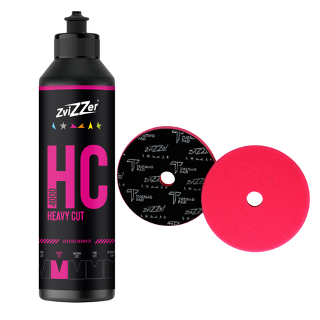 ZviZZer Thermo Trapez rød - Heavy cut polerskive