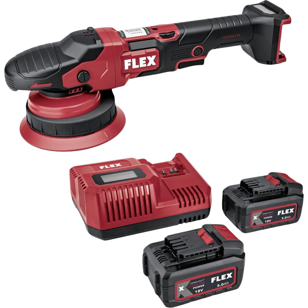 FLEX XFE 2 15 18-EC Sæt - Batteridrevet polermaskine 5"