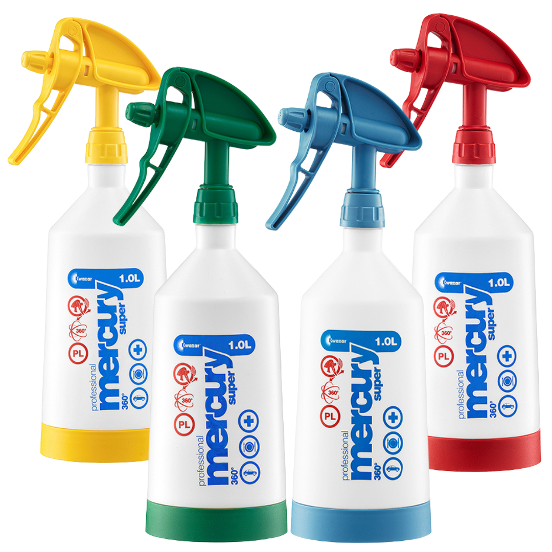 Kwazar Mercury Super 360 Pro+ Sæt – 4 professionelle sprayflasker