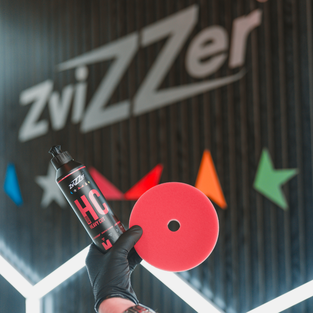 ZviZZer Thermo Trapez rød - Heavy cut polerskive